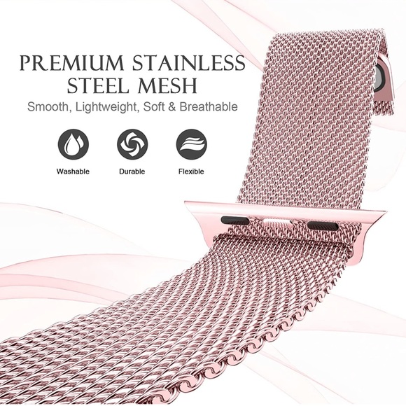 Metal Band Compatible with Apple Watch Bands 38mm-40mm - Picture 3 of 4